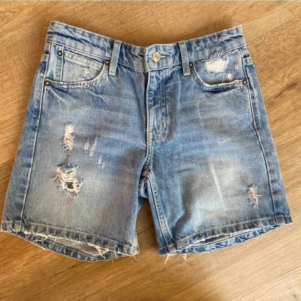 New Free People Mid Rise Mid Thigh Denim Shorts
